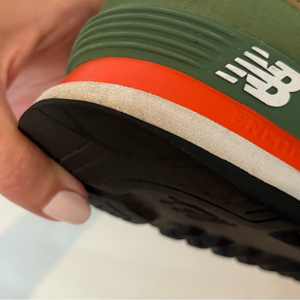 New Balance Green and Orange Athletic Shoes - Picture 12 of 13